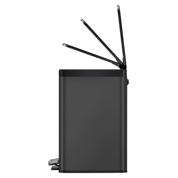 EKO Pedálový odpadkový kôš Essential 20+9 l, čierny – Obrázok 5