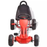 vidaXL Detská šľapacia motokára s pneumatikami, červená – Obrázok 3