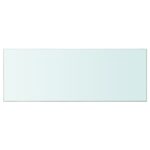 vidaXL Poličkový panel z priehľadného skla, 80x30 cm – Obrázok 2