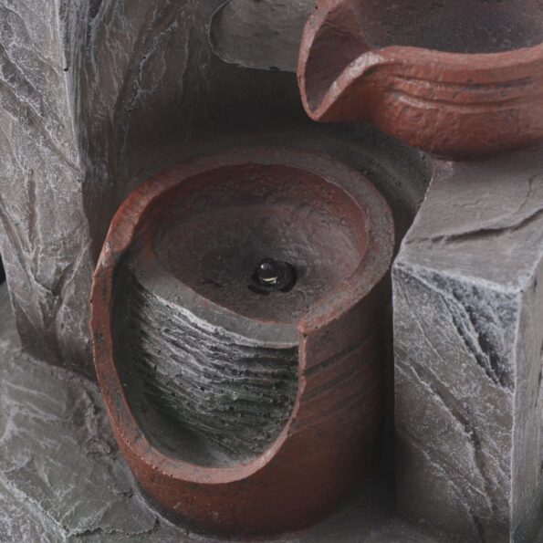 vidaXL Interiérová fontána s LED svetlom, polyresin – Obrázok 2