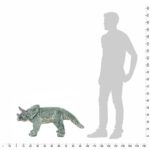 vidaXL Stojaci plyšový hračkársky dinosaurus triceratops, zelený XXL – Obrázok 4