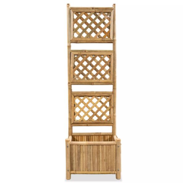 vidaXL Vyvýšený záhradný záhon s mriežkou, bambus 40 cm – Obrázok 2