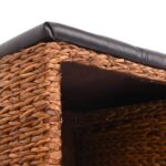 vidaXL Lavica s 2 košíkmi z morskej trávy 71x40x42 cm hnedá – Obrázok 8