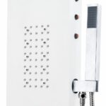 vidaXL Sprchový panel, hliník 20x44x130 cm, biely – Obrázok 8