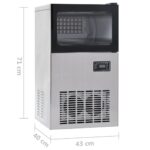 vidaXL Výrobník ľadových kociek čierny 45 kg / 24 h – Obrázok 10