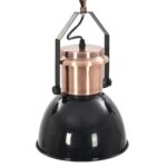 vidaXL Stropná lampa 2 ks, čierna, okrúhla E27 – Obrázok 10