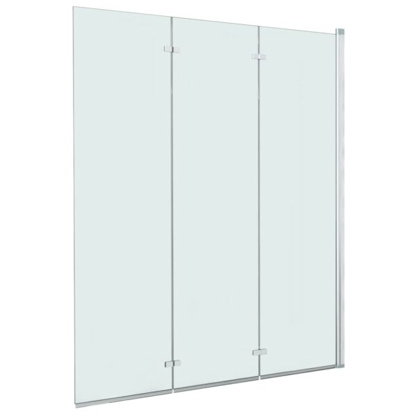 vidaXL Skladací sprchový kút 3 panely 130x138 cm ESG – Obrázok 2