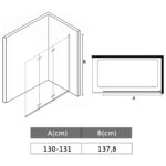 vidaXL Skladací sprchový kút 3 panely 130x138 cm ESG – Obrázok 8