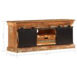 vidaXL TV skrinka 110x30x45 cm, recyklovaný masív – Obrázok 12