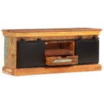 vidaXL TV skrinka 110x30x45 cm, recyklovaný masív – Obrázok 3