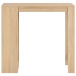vidaXL Barový stôl s poličkou dubová farba 110x50x103 cm – Obrázok 3