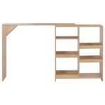 vidaXL Barový stôl s pohyblivou poličkou, dubová farba 138x39x110 cm – Obrázok 4