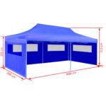 vidaXL Modrý skladací párty stan 3 x 6 m – Obrázok 9