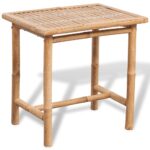 vidaXL 3-dielna bistro súprava s vankúšmi bambusová – Obrázok 2