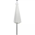 vidaXL Závesný LED slnečník, 3 m, pieskovo biely – Obrázok 8