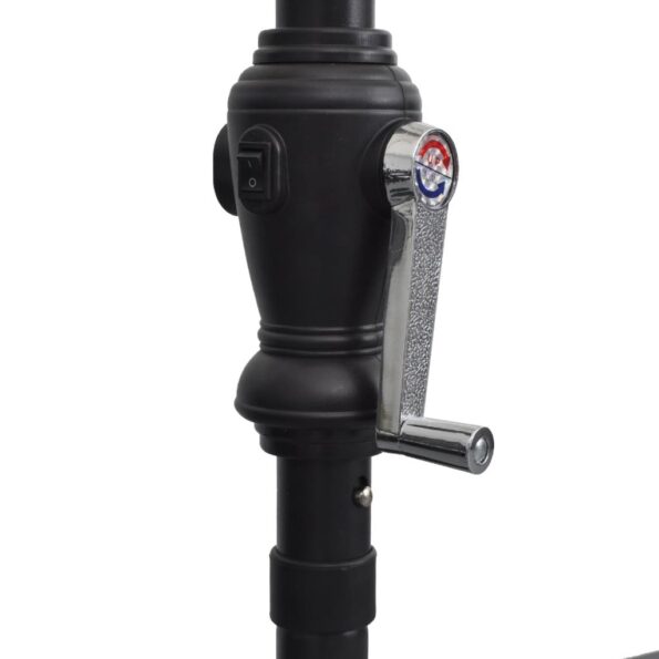 vidaXL Závesný LED slnečník, 3 m, pieskovo biely – Obrázok 9