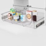 vidaXL Vysúvacie drôtené košíky 2 ks strieborné 800 mm