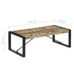 vidaXL Konferenčný stolík 120x60x40 cm, recyklovaný masív – Obrázok 6