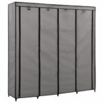 vidaXL Šatník so 4 priehradkami sivý 175x45x170 cm – Obrázok 2