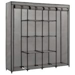 vidaXL Šatník so 4 priehradkami sivý 175x45x170 cm – Obrázok 3