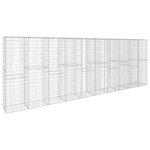 vidaXL Gabiónová stena s krytom, pozinkovaná oceľ 600x50x200 cm – Obrázok 2