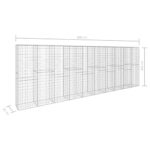 vidaXL Gabiónová stena s krytom, pozinkovaná oceľ 600x50x200 cm – Obrázok 6
