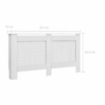 vidaXL Kryt na radiátor, biely 152x19x81,5 cm, MDF – Obrázok 7