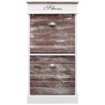 vidaXL Skrinka na topánky, hnedá 50x28x98 cm, drevo paulovnie – Obrázok 4