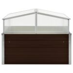 vidaXL Skleník hnedý 100x100x85 cm pozinkovaná oceľ – Obrázok 3