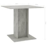 vidaXL Jedálenský stôl, betónovo sivý 80x80x75 cm, kompozitné drevo – Obrázok 6
