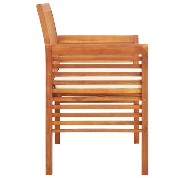 vidaXL 2-miestna záhradná lavica s vankúšmi 120 cm akáciový masív – Obrázok 3