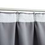 vidaXL Zatemňovacie závesy s háčikmi 2 ks, sivé 140x225 cm – Obrázok 4