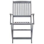 vidaXL Skladacie vonkajšie stoličky 2 ks, akáciový masív – Obrázok 3