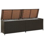 vidaXL Záhradný úložný box hnedý 200x50x60 cm polyratanový – Obrázok 4