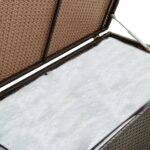 vidaXL Záhradný úložný box hnedý 200x50x60 cm polyratanový – Obrázok 7