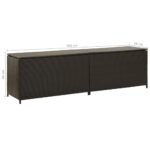 vidaXL Záhradný úložný box hnedý 200x50x60 cm polyratanový – Obrázok 8