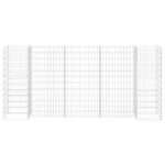 vidaXL Gabiónový kvetináč v tvare H, oceľový drôt 260x40x120 cm – Obrázok 3