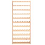 vidaXL Stojan na víno na 77 fliaš, borovicové drevo – Obrázok 3