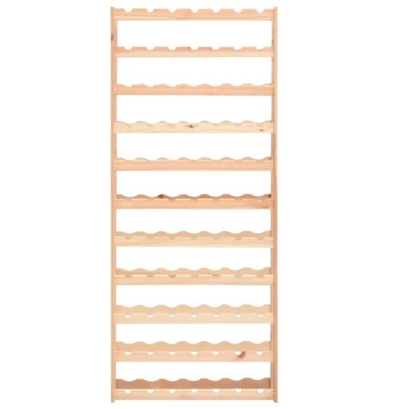 vidaXL Stojan na víno na 77 fliaš, borovicové drevo – Obrázok 3