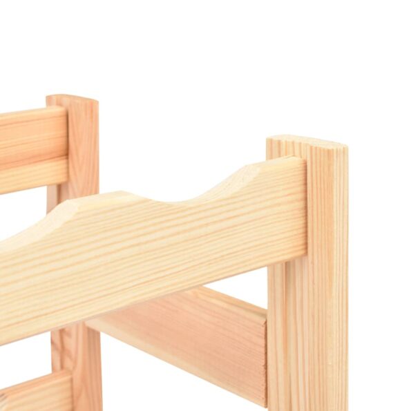 vidaXL Stojan na víno na 77 fliaš, borovicové drevo – Obrázok 5