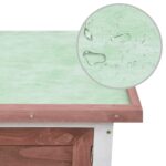 vidaXL Vonkajšia králikáreň, 1 poschodie, hnedá, drevo – Obrázok 6