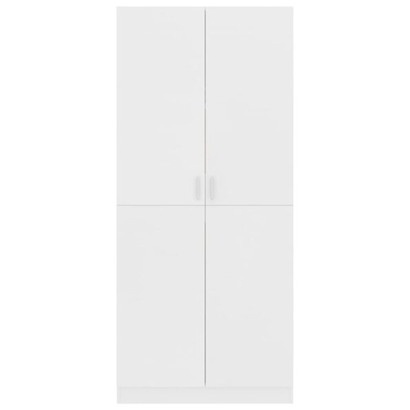 vidaXL Šatník, biely 80x52x180 cm, kompozitné drevo – Obrázok 6