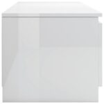 vidaXL TV skrinka, lesklá biela 140x40x35,5 cm, drevotrieska – Obrázok 5