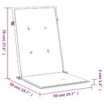 vidaXL Podložky na záhradné stoličky, vysoké operadlo 4 ks 120x50x3 cm – Obrázok 9