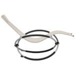 vidaXL Detské záhradné ležadlo, oceľ, krémové – Obrázok 3