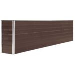 vidaXL Vyvýšený záhon 320x40x77 cm, pozinkovaná oceľ, hnedý – Obrázok 2