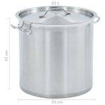 vidaXL Hrniec na polievku 36x36 cm nehrdzavejúca oceľ 35 l – Obrázok 7