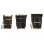 vidaXL Košík s popruhmi na palivové drevo 50x44x58 cm prírodná vŕba – Obrázok 2