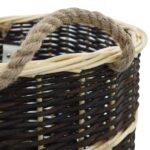 vidaXL Košík s popruhmi na palivové drevo 50x44x58 cm prírodná vŕba – Obrázok 9