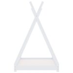 vidaXL Detský posteľný rám biely 90x200 cm borovicový masív – Obrázok 4